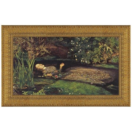 DESIGN TOSCANO Ophelia, 1851-52: Canvas Replica Painting: Large DA1993